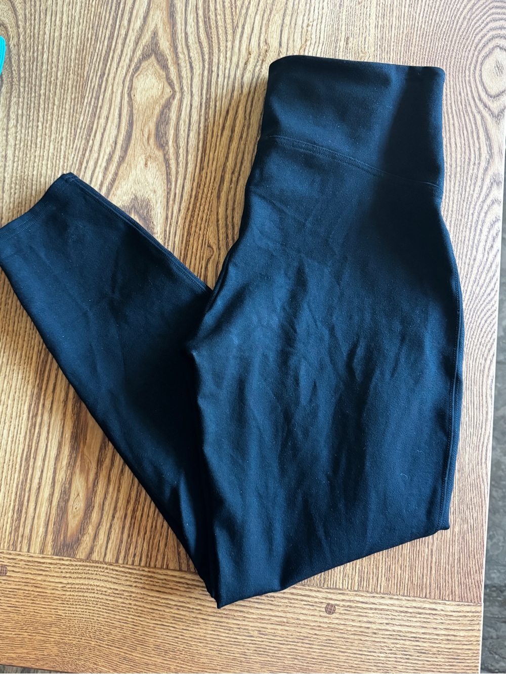 SPANX Womens LARGE Black High-Rise Performance Leggings